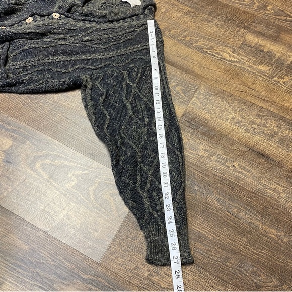 VTG Naturals By COOGI Australia Earth Tone 3D Knit Sweater Linen Cotton Cardigan - Picture 11 of 13